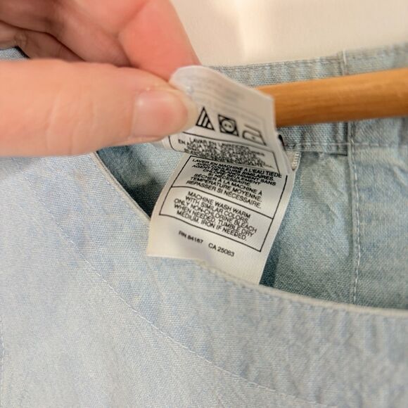 The Disney Store Winnie The Pooh Embroidered Light Denim Dress 90s Vintage  L - Picture 12 of 12